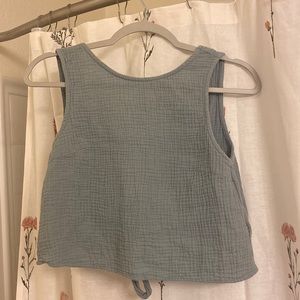 Open back tank.